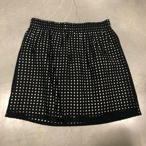 Ann Taylor LOFT black and cream skirt